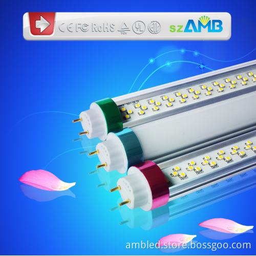 110lm/W T8 LED Tube Light with WiFi Dimmable Controlling System Transparent/Stripe/Frost PC Lens